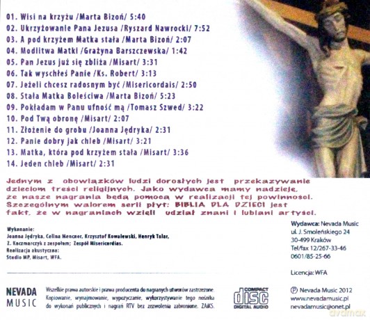 Biblia dla dzieci: Śmierć Pana Jezusa na krzyżu [CD]