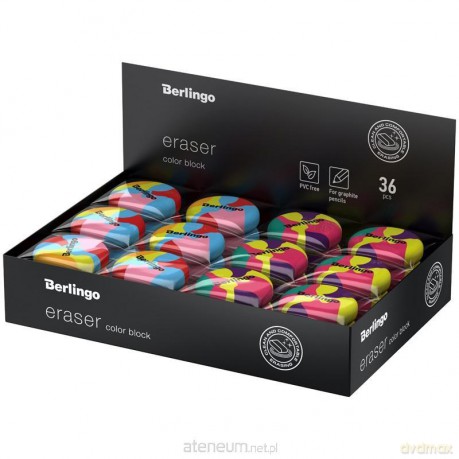Gumka okrągła Color Block (36 szt)