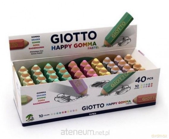 Gumka ołówek Happy Pastel (40 szt)