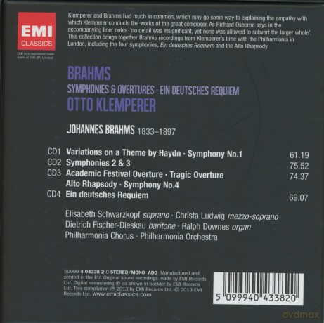 Otto Klemperer: Symphonies; Ein Deutsches Requiem (Limited) [4CD]