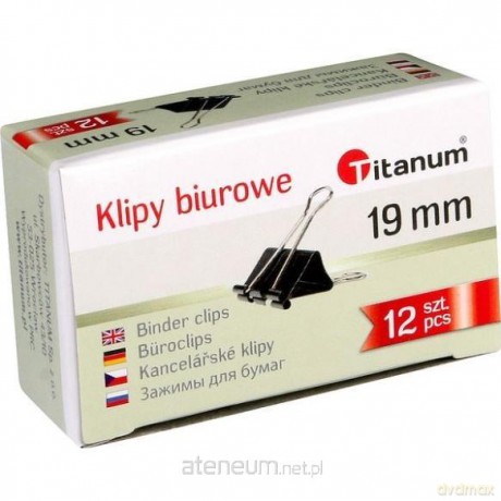 Klipy biurowe 19mm 12 szt