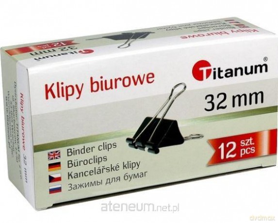 Klipy biurowe 32mm 12 szt