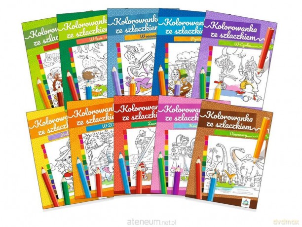 Kolorowanka ze szlaczkiem - zestaw 10 szt [KSIĄŻKA]