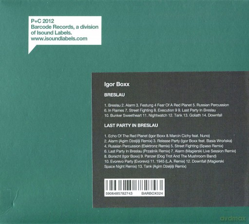 Igor Boxx: Breslau/Last Party In Breslau  Box [2CD]