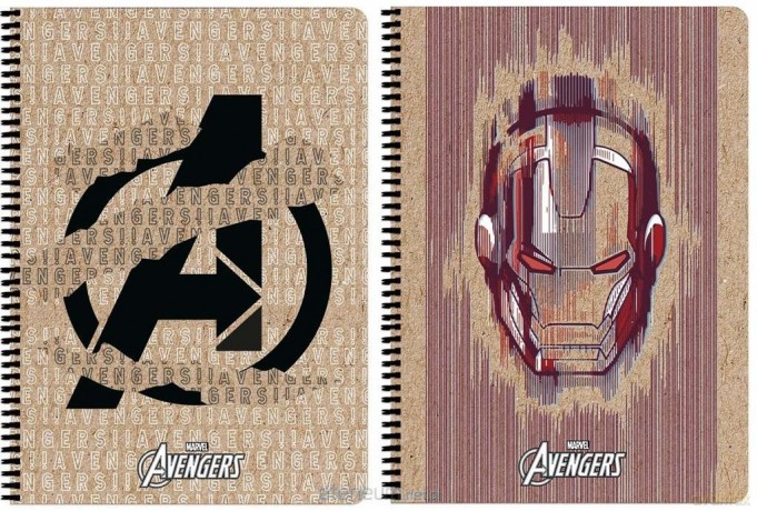 Kołozeszyt A4/80K kratka Avengers Kraft (5 szt)