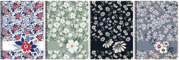 Kołozeszyt A4/80K kratka Flower (5 szt)