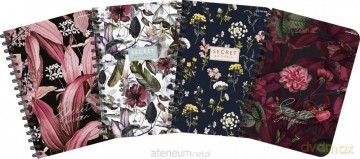 Kołozeszyt A5/100K kratka Secret Garden (5 szt)