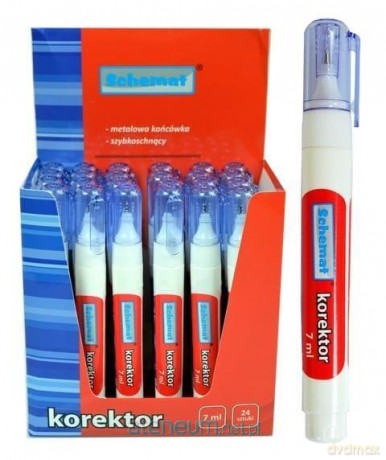Korektor z metalową końcówką 7ml (24 szt)