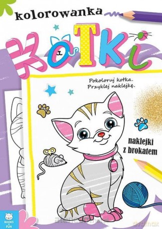 Kotki. Kolorowanka z brokatem [KSIĄŻKA]