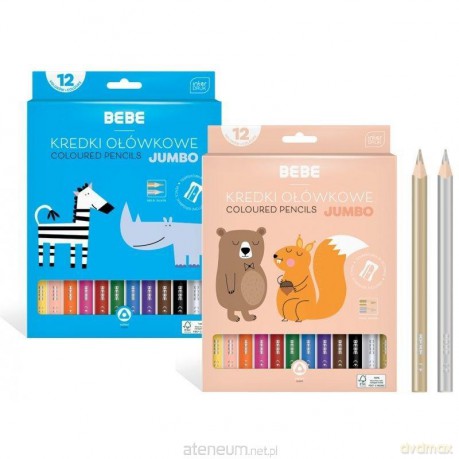 Kredki ołówkowe Jumbo BB Kids 12 kolorów