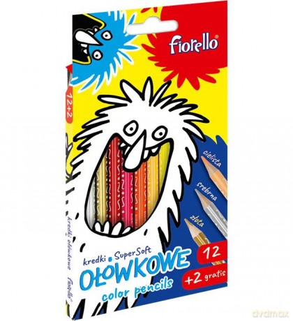 Kredki Super Soft 12 kolorów + 2 gratis