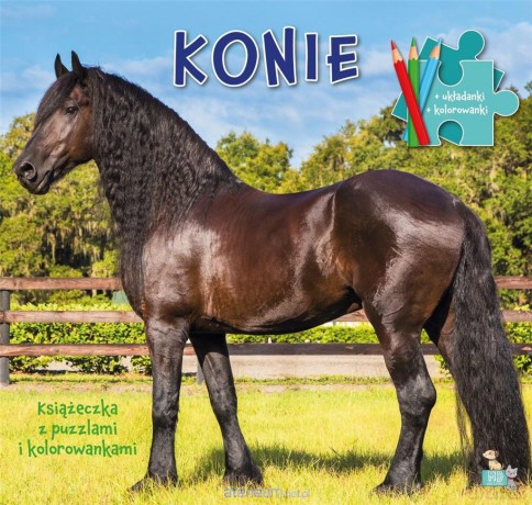 Książeczki z puzzlami i kolorowankami Konie [KSIĄŻKA]