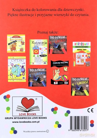 Mała dziewczynka zabawa w kolorowanie [KSIĄŻKA]