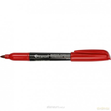 Marker permanentny czerwony (12 szt)