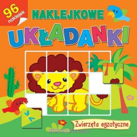 Naklejkowe układanki. Zwierzęta egzotyczne [KSIĄŻKA]