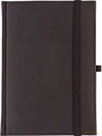 Notes A5 kratka Vivella z gumką czarny