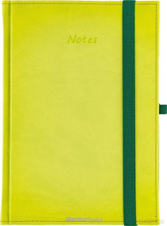 Notes A5 kratka Vivella z gumką seledynowy