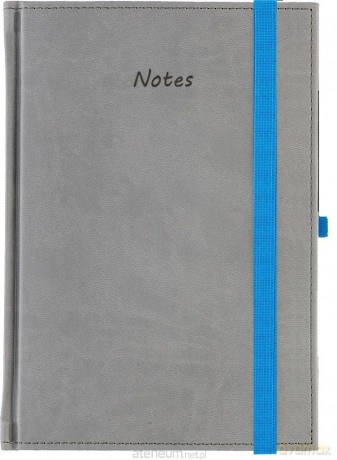 Notes A5 kratka Vivella z gumką szary