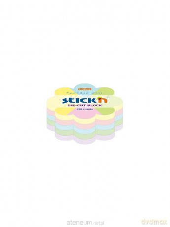 Notes kwiatek 67x67mm 5 kol. pastel 250k.