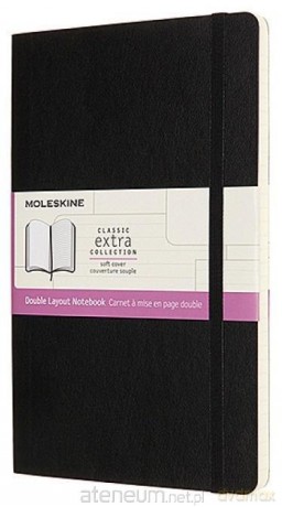 Notes L 13x21cm linia/ gładki 192K czarny