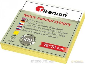 Notes samoprzylepny 76x76mm 100K żółty