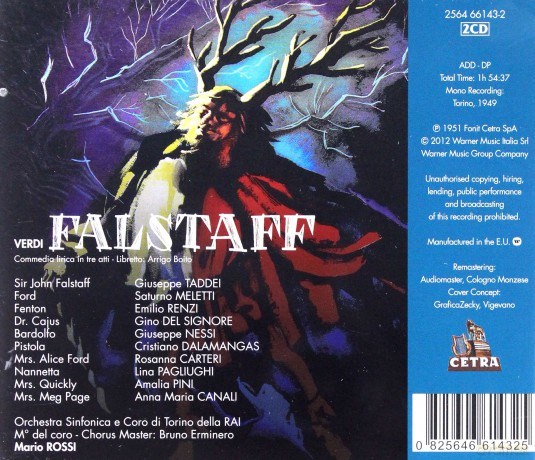 Taddei/Pagliughi/Rossi: Verd:Falstaff [2CD]