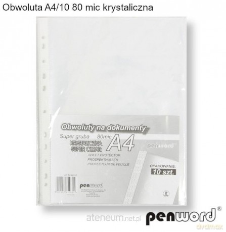 Obwoluta A4 80 mic krystaliczna 10 szt