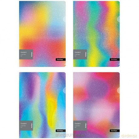 Obwoluta A4 PP Gradient wzorzysta MIX (4 szt)