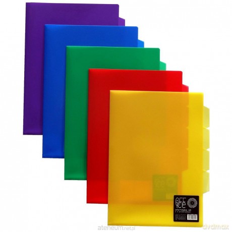 Ofertówka A4 PP 3 przekładki MIX (10 szt)