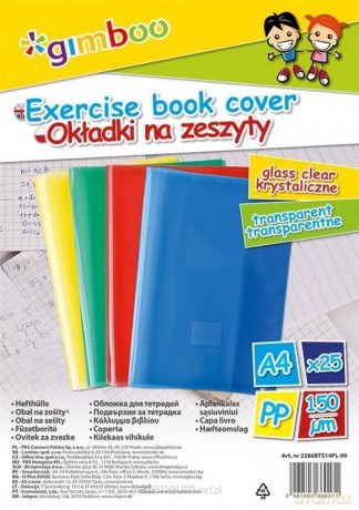 Okładki na zeszyt A4 krystaliczne mix 25 szt