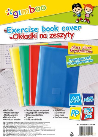 Okładki na zeszyt A4 krystaliczne mix 25 szt