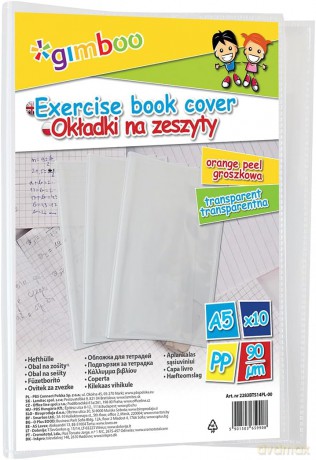 Okładki na zeszyt A5 krystaliczne transp. 25 szt