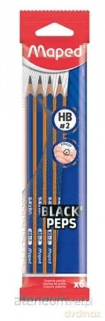 Ołówek Blackpeps blue HB 6 szt