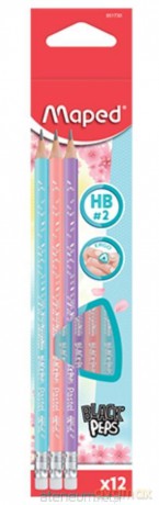 Ołówek Blackpeps Pastel HB z gumką (12 szt)