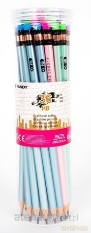 Ołówek grafitowy Pearl HB z gumką (36 szt)