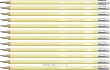 Ołówek Swano Pastel HB z gumką żółty (12 szt)
