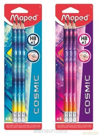 Ołówek z gumką Cosmic HB 6 szt