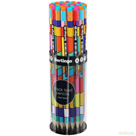 Ołówek z gumką HB Color Block (36 szt)