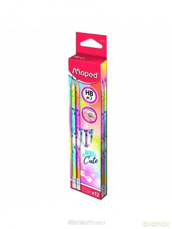 Ołówek z gumką Mini Cute HB (12 szt)