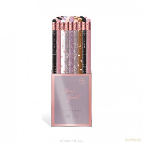 Ołówek z gumką Rose Gold (72 szt)