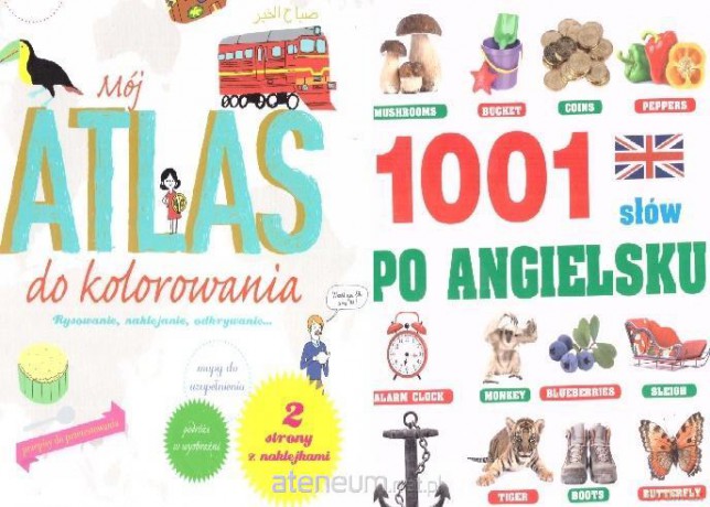 Pakiet: Atlas do kolorowania/ 101 słów pol ang. [KSIĄŻKA]