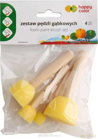 Pędzel gąbkowy okrągły 4 szt.
