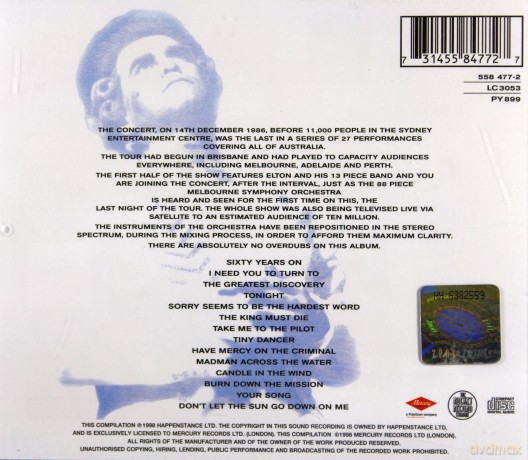 Elton John: Live In Australia + Bonus Track [CD]