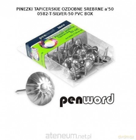 Pinezki tapicerskie ozdobne srebrne 50 szt