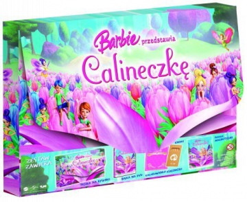 Megapack: Barbie przedstawia Calineczkę (Teczka A4 + kolorowanka cudowny świat księżniczek, kredki, puzzle) [DVD]