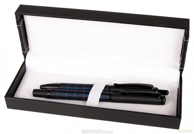 Pióro + długopis Dorian w etui 38 niebieski