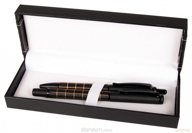 Pióro + długopis Dorian w etui 38 pomarańczowy