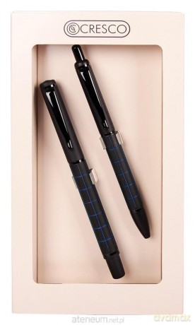Pióro + długopis Dorian w etui GB niebieski