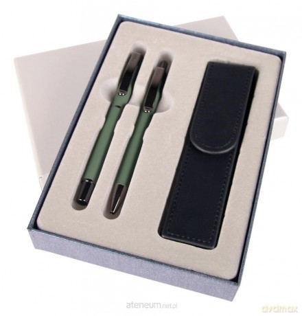 Pióro + długopis Master Gun w etui ES zielony