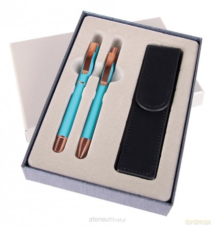 Pióro + długopis Master w etui ES niebieski